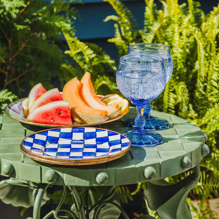 MacKenzie-Childs Royal Check Salad/Dessert Plate