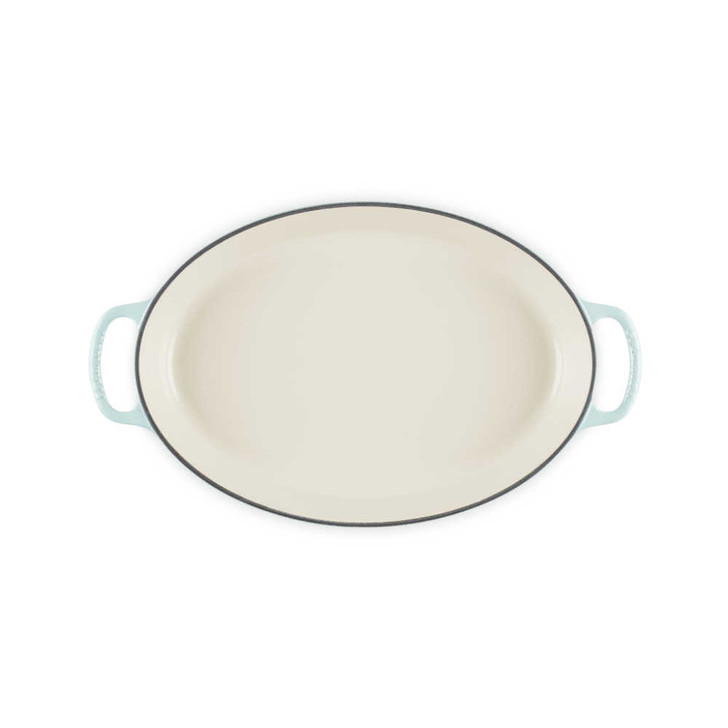 Le Creuset Cast Iron Signature Oval Baker in Sea Salt