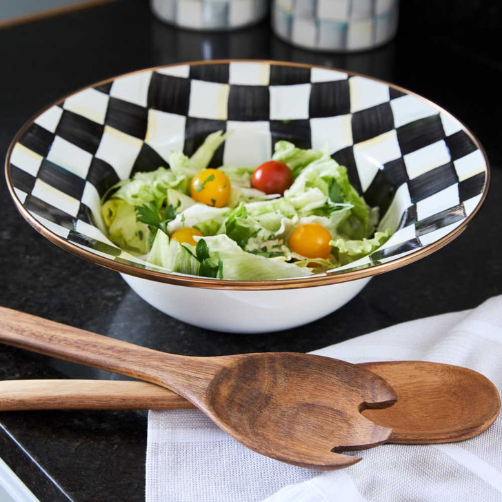 MacKenzie-Childs Courtly Check Salad Serving Set