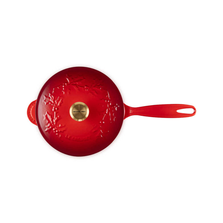 Le Creuset Holly Collection Saucier in Cerise