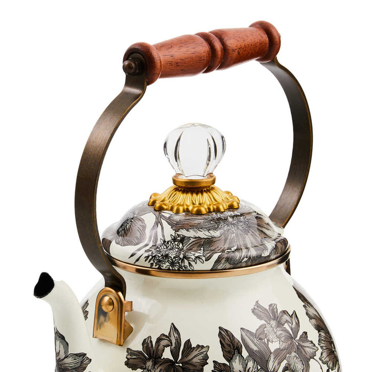 MacKenzieChilds Sterling English Garden 2Quart Tea Kettle