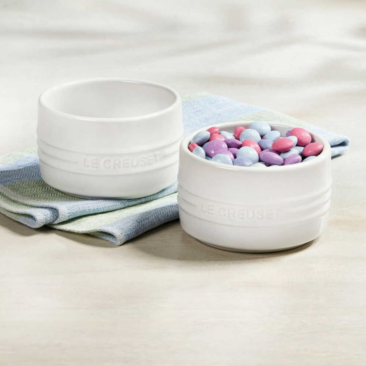 Le Creuset Set of Two Ramekins in White