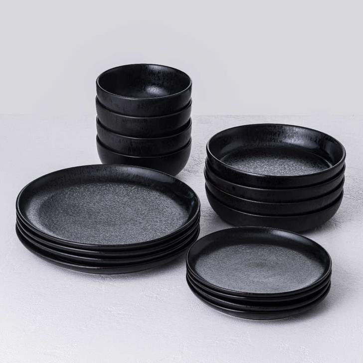 Fortessa Sound 16-Piece Dinnerware Set in Midnight