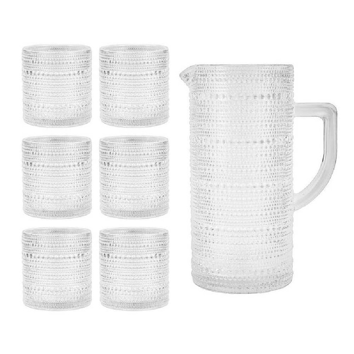 Fortessa Jupiter Pitcher and Double Old Fashioned Set in Clear