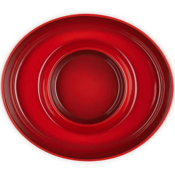 Le Creuset Signature Oval Chip and Dip Platter in Cerise