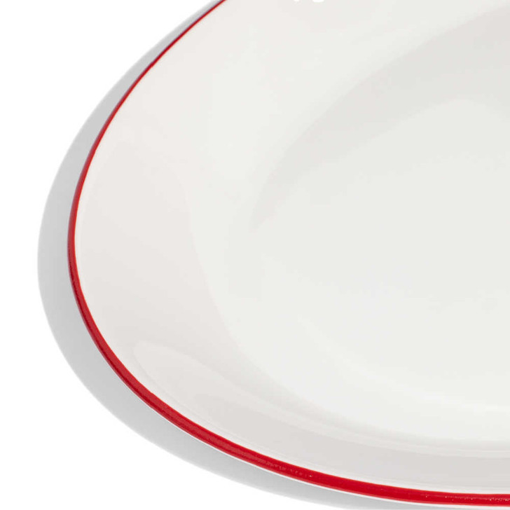 Made In Serving Platter With Red Rim