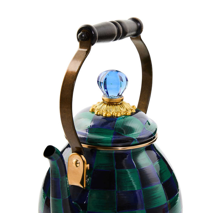 MacKenzie-Childs Juniper Check 2-Quart Tea Kettle