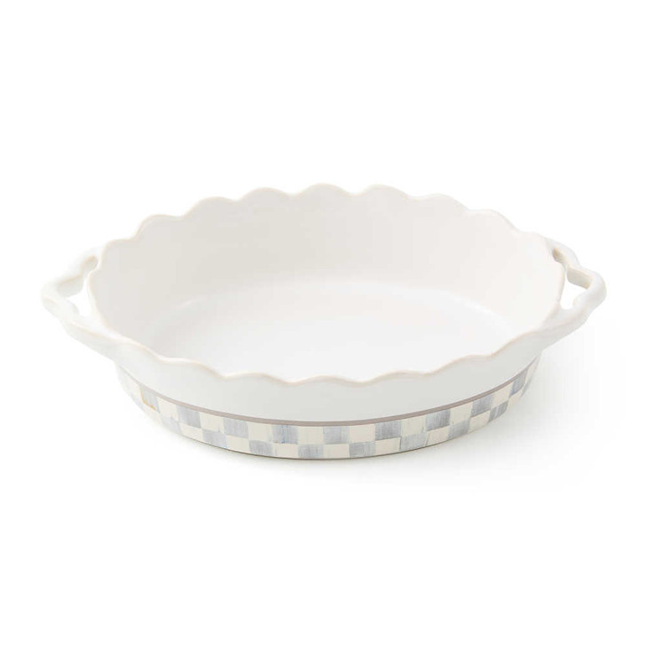 MacKenzie-Childs Sterling Check Everyday Small Oval Baker