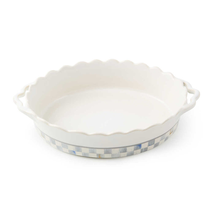MacKenzie-Childs Sterling Check Everyday Medium Oval Baker