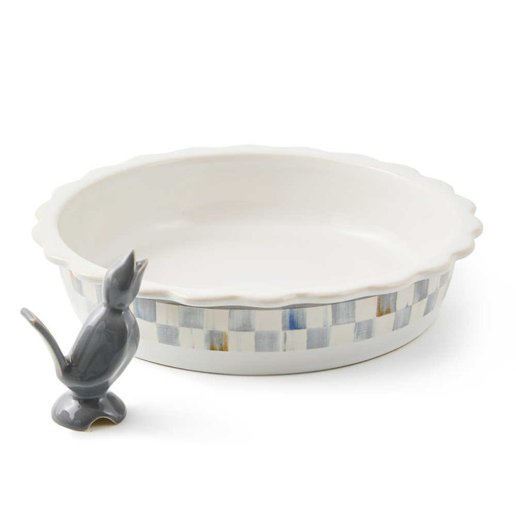 MacKenzie-Childs Sterling Check Everyday Pie Plate