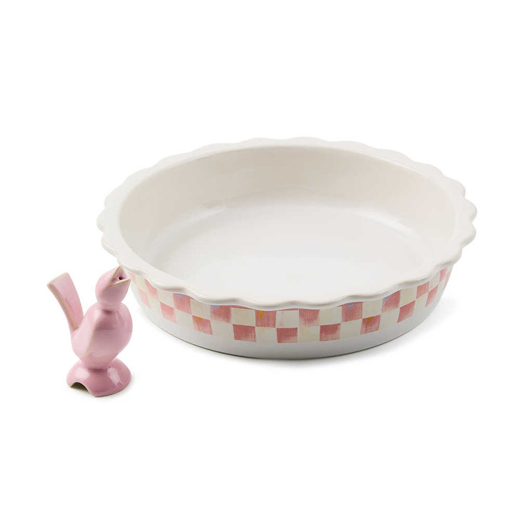 MacKenzie-Childs Rosy Check Everyday Pie Plate