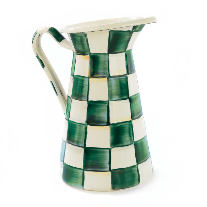 MacKenzie-Childs Emerald Check Medium Practical Pitcher