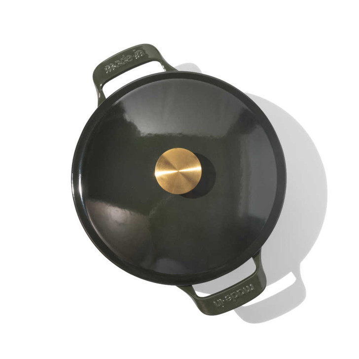 Made In Enameled Cast Iron Round Dutch Oven in Willow Green
