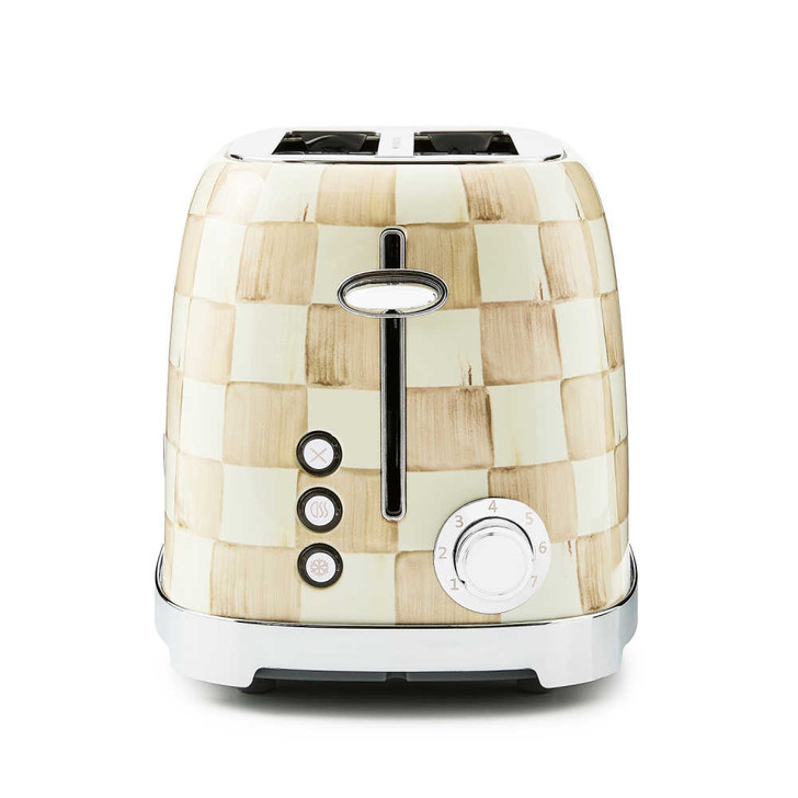 MacKenzie-Childs Mocha Check 2-Slice Toaster