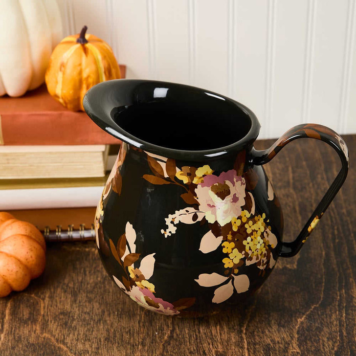 MacKenzie-Childs Wild Rose Brown Pitcher