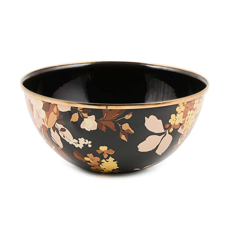 MacKenzie-Childs Wild Rose Brown Small Everyday Bowl