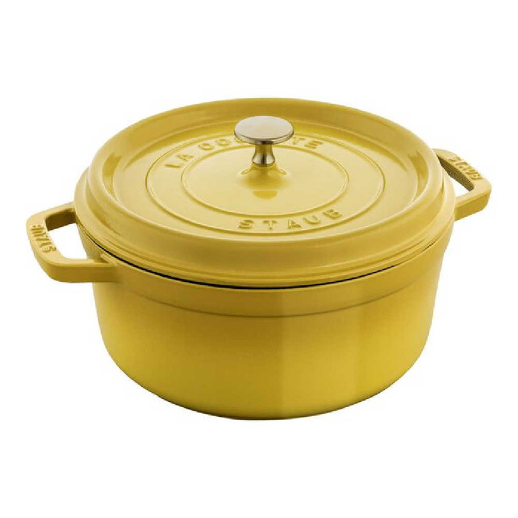 Staub Cast Iron Round Cocotte in Citron