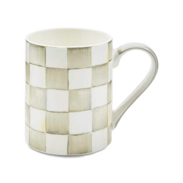 MacKenzie-Childs Sterling Check Porcelain Mug