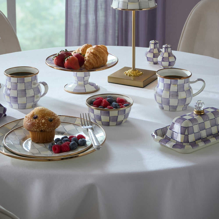 MacKenzie-Childs Violet Check Pinch Bowl