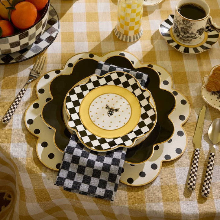 MacKenzie-Childs Bee Toile Salad Plate