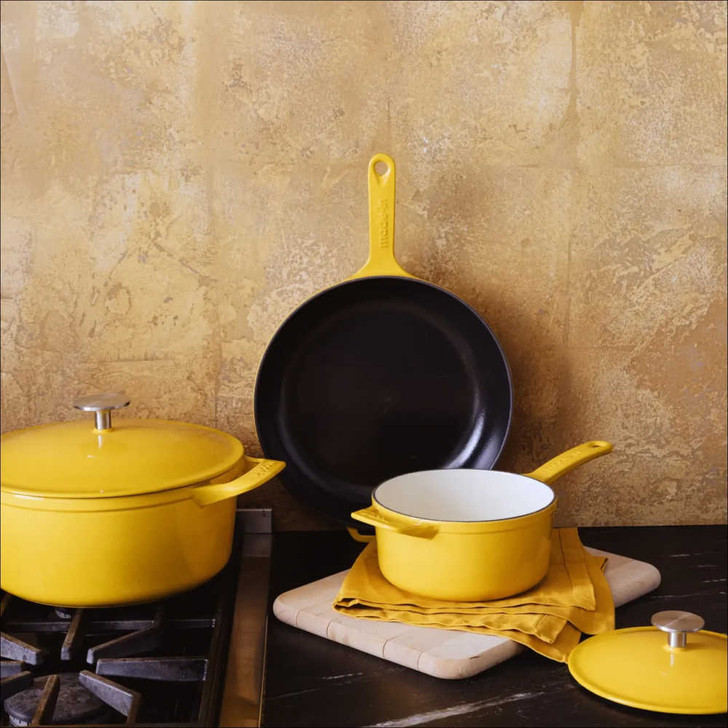 Made In Enameled Cast Iron Saucepan in Marigold Yellow