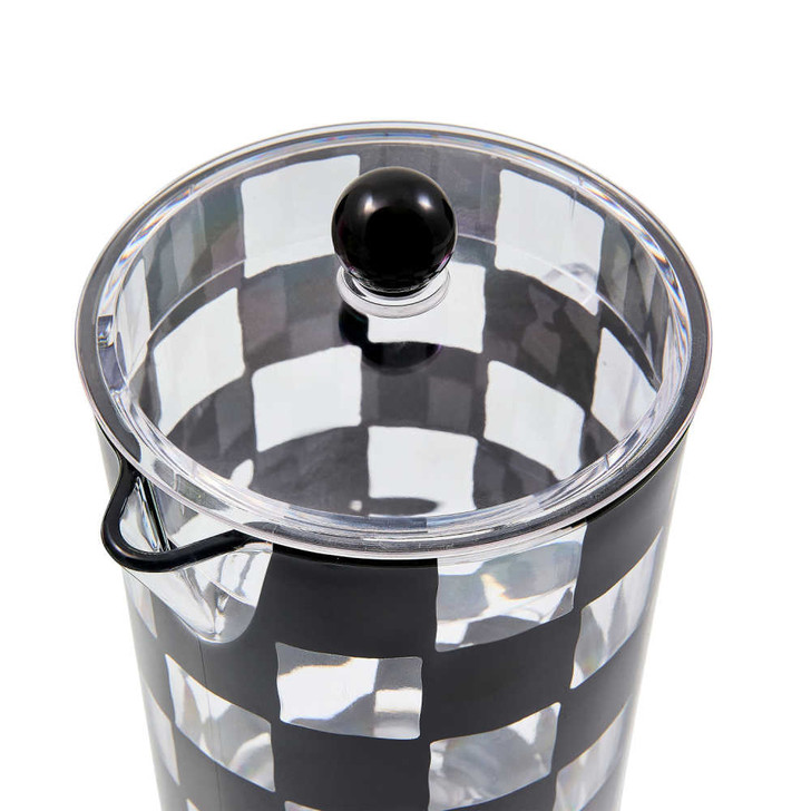 MacKenzie-Childs Black Check Acrylic Pitcher