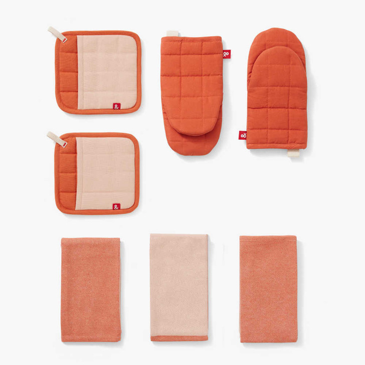 Hedley & Bennett Kitchen Linen Set in Paprika