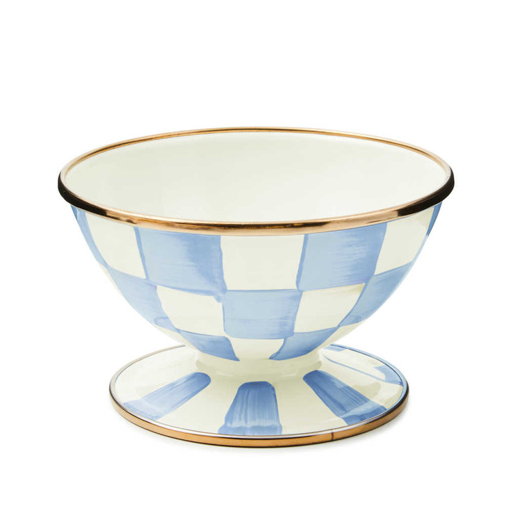 MacKenzie-Childs Sky Check Ice Cream Dish