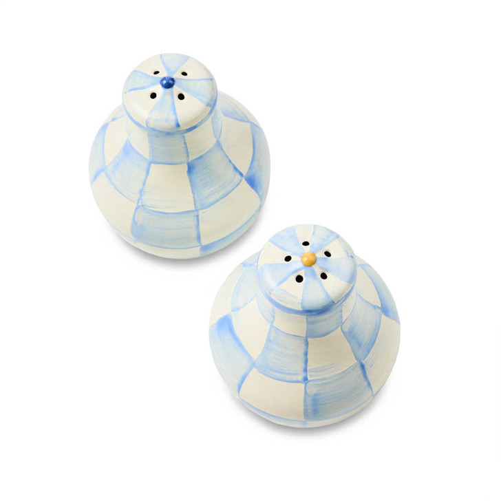 MacKenzie-Childs Sky Check Salt and Pepper Shakers