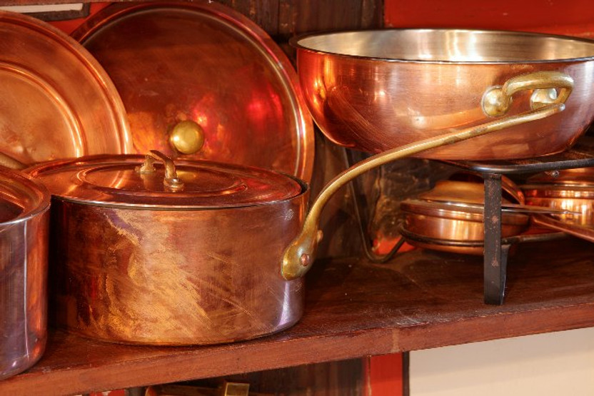 3 Beautiful Steel Lined Copper Bowls