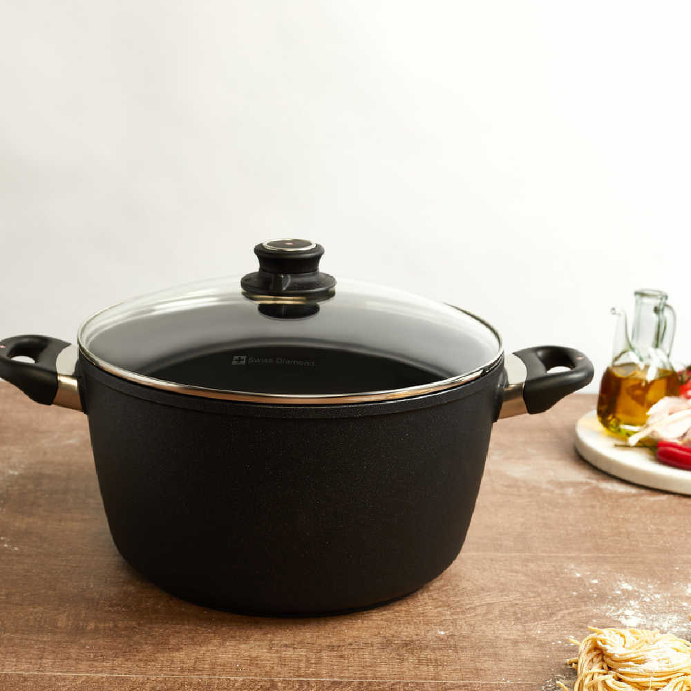 Swiss Diamond Premium Clad 6.3 qt. Dutch Oven with Lid