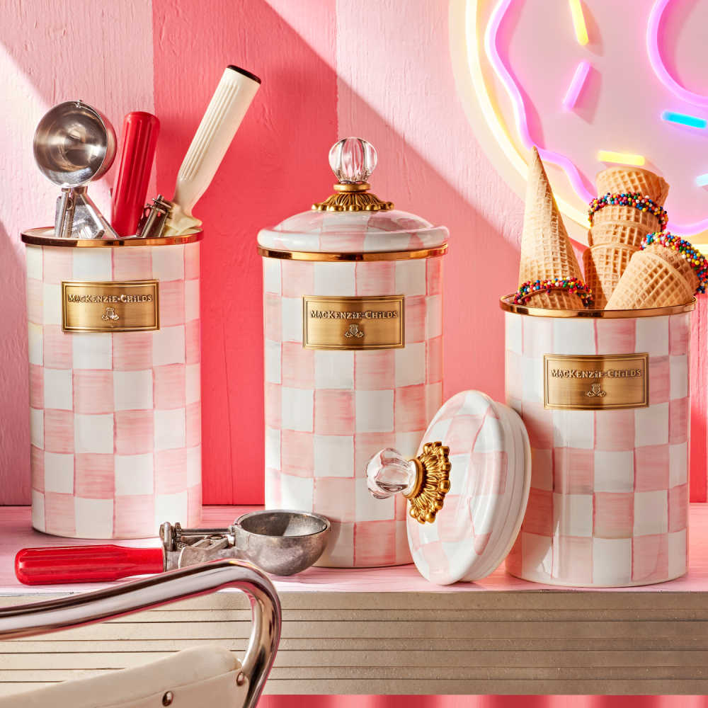 MacKenzie-Childs Rosy Check Collection