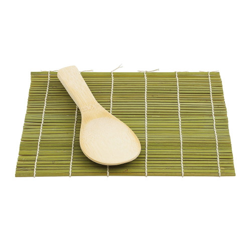 Helen's Asian Kitchen Bamboo Sushi Mat and Paddle