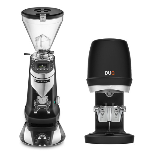 Mazzer Super Jolly V Up + PUQpress Pro Bundle | 64mm Flat