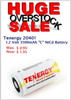 OVERSTOCK SALE:  Tenergy 20401 1.2 Volt, 3500mAh "C" NiCd Flat Top Rechargeable Battery