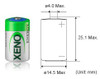Xeno Energy XL-050F - 3.6 Volt 1200mAh 1/2 AA Lithium Battery