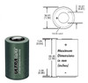 Ultralife U10014 "D" Cell LiMnO2 Lithium Battery - Dimensions