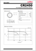 Murata CR2450 3 Volt, 600mAh Lithium Coin Cell  Data Sheet