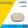 Varta V450HR, 1.2 Volt, 450mAh NIMH Button Cell 55945 101 501