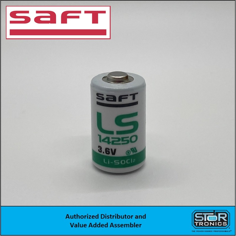 Saft LS14250 - 3.6 Volt Primary Lithium 1/2 AA Battery - NSN 6135