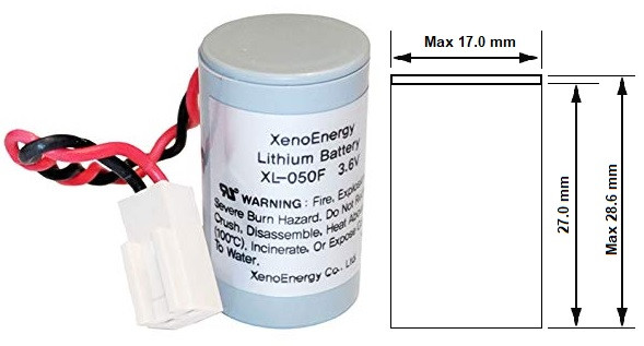 Xeno Energy XL-050F/Case - 3.6 Volt 1200mAh 1/2 AA Lithium Battery