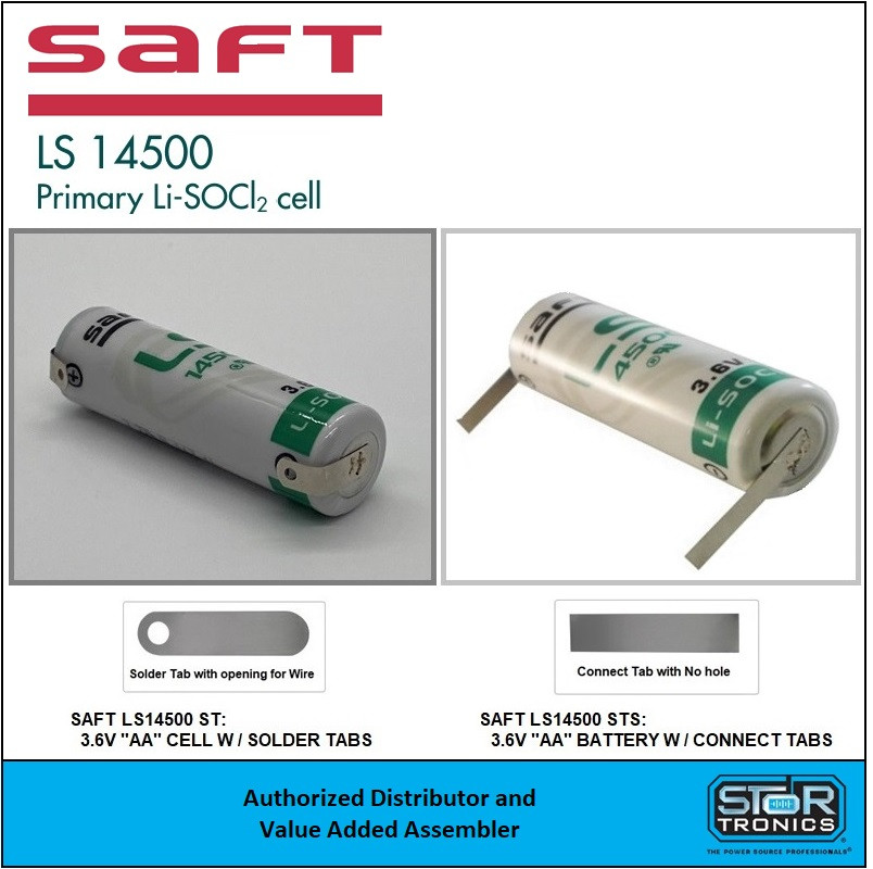 PILHA LITIO LI-SOCI2 AA 3,6V SAFT LS14500 [STD - Foto 6