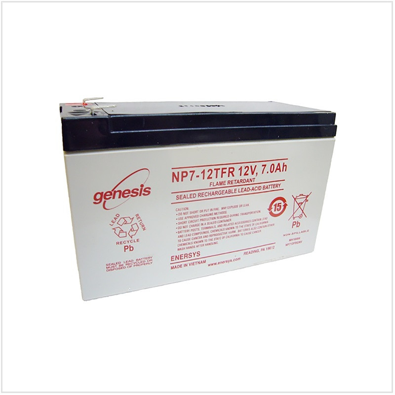 Enersys Genesis NP7-12FR 12 Volt 7 Amp Hour Battery w/Flame