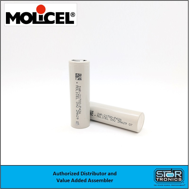 Molicel INR-21700-P42A, 3.6 Volt 4200mAh Lithium-Ion Cell