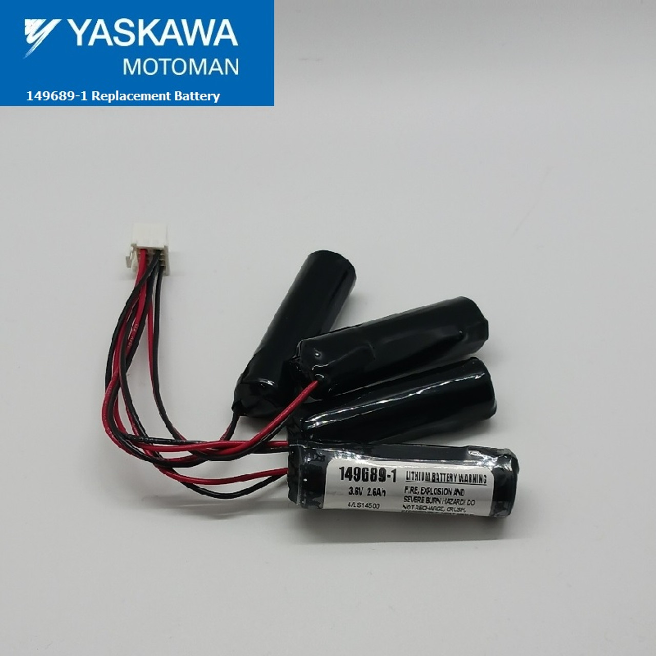 Motoman 149689-1 HW0470360-A - 3.6 V 2.6Ah Lithium Robot Batteries  w/Connector