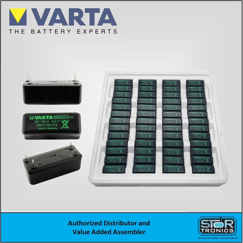 Varta Mempac S-H 55615-702-012, 2.4 Volt, 150mAh NIMH Battery