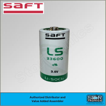 Saft LS33600 - 3.6 Volt 16.5Ah "D" Primary Lithium Battery - Saft # 700071