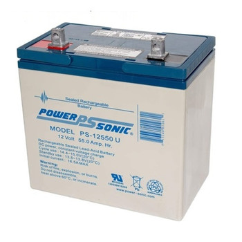 PowerSonic PS-12550 U, 12 Volts, 55 Ah SLA Battery U 