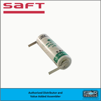 Saft LS14500 STS, 3.6 VOLT, 2.6Ah "AA" Lithium Sulfur Dioxide (Li-SO2) Battery w/Connect Tabs