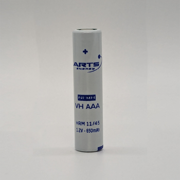 Arts Energy VH AAA CFG - 1.2 Volt, 650 mAh NIMH Low Button Top Battery - 791404AE / 417984-106
